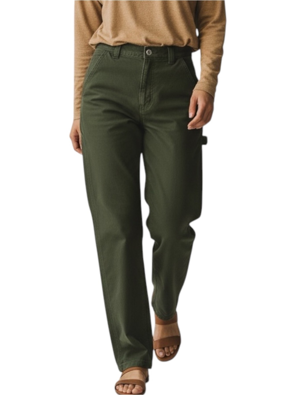 Aritzia TNA Army Green Straight Leg Cargo Pants Size 2